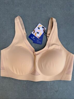 Honeylove CrossFlex Activity Bra Sand 36D/DD(E) NWT Wireless